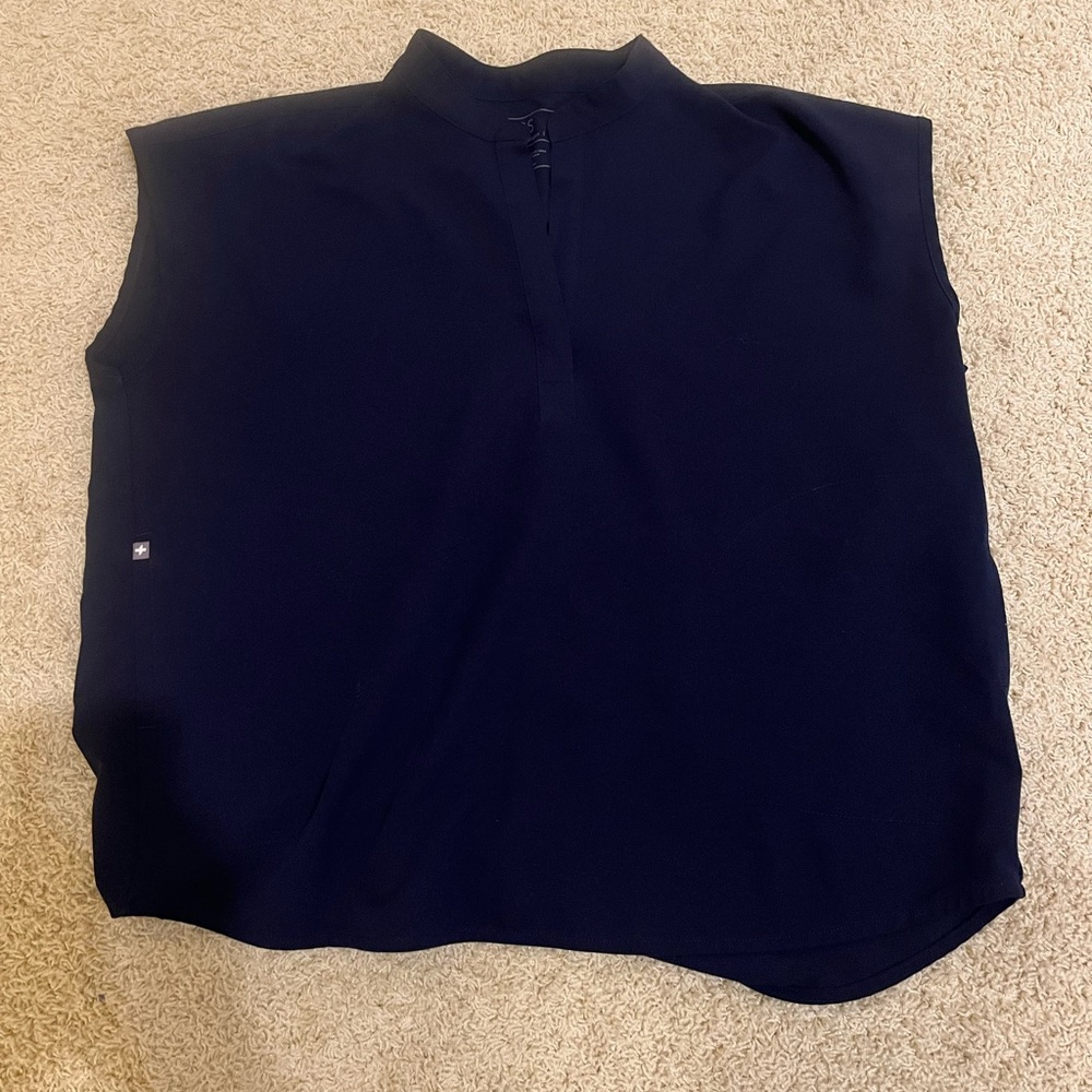 Figs Navy Blue Rafaela Oversized Scrub Top